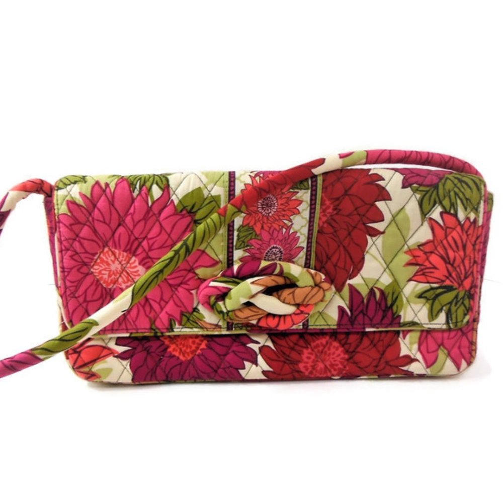 NWOT Vera Bradley Pink Flowered Handbag-Rare Style - Picture 1 of 8